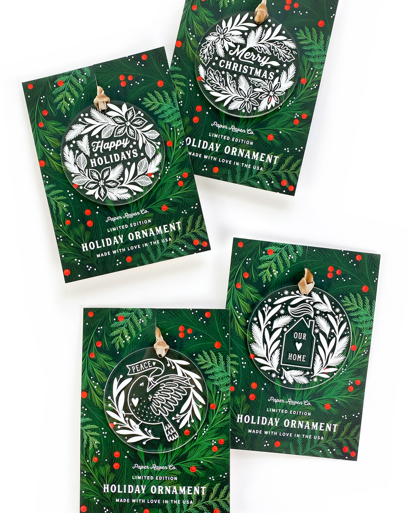 Limited Edition Acrylic Ornament: Merry Christmas