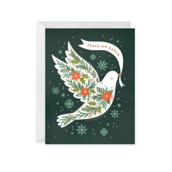 Botanical Dove Holiday Card