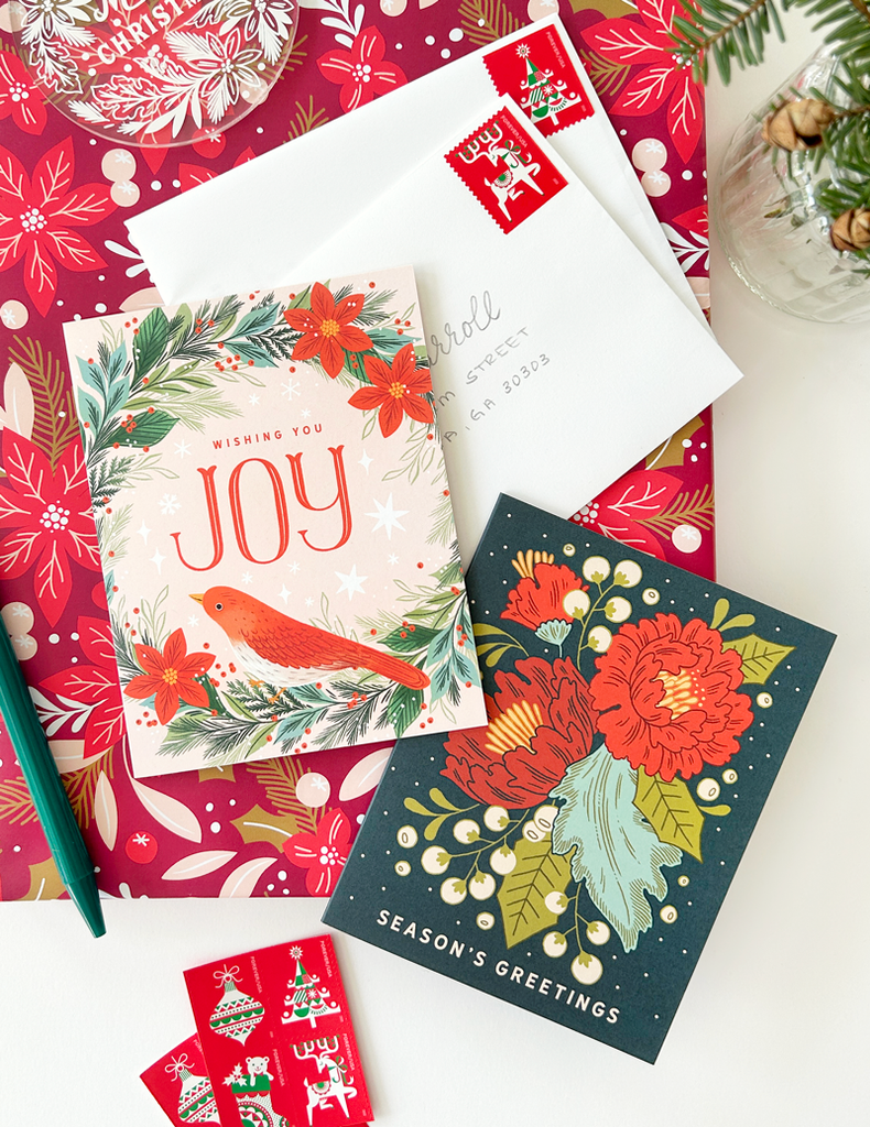 Festive Florals Holiday Card