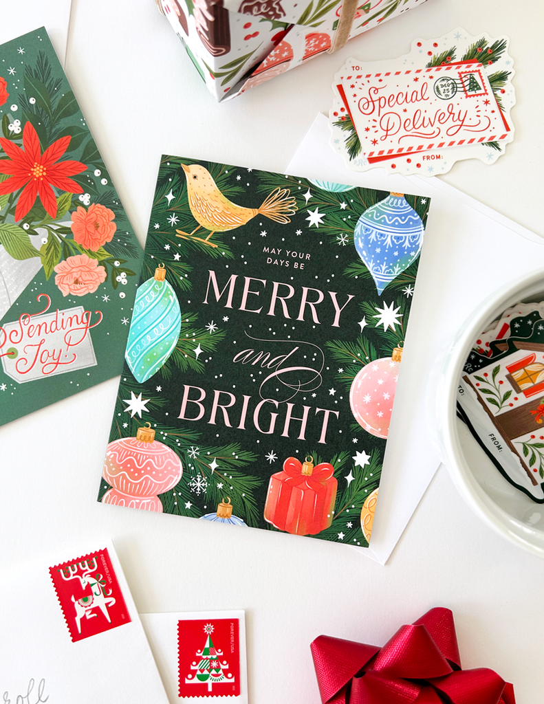 Merry and Bright Holiday Card