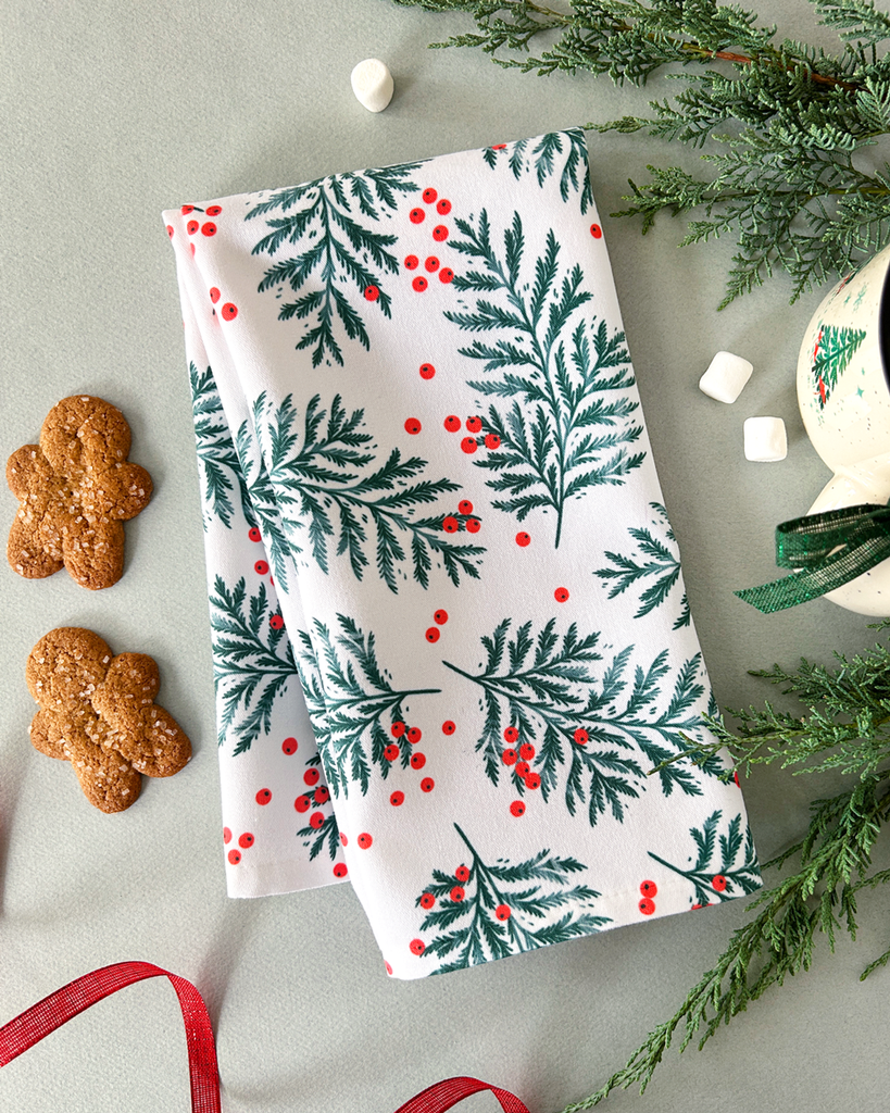 Pine Toss Tea Towel