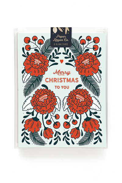 Christmas Rose Holiday Card
