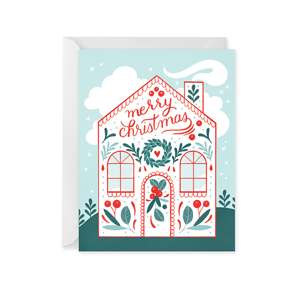 Christmas Cottage Holiday Card
