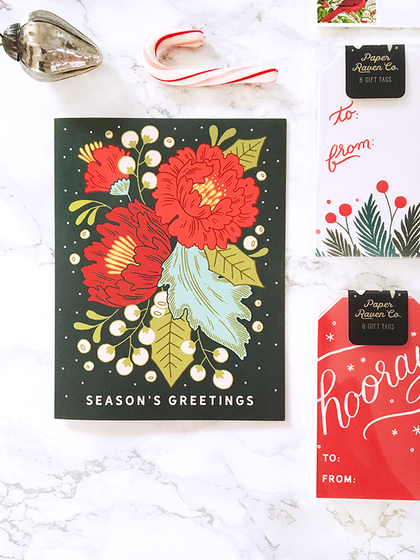 Festive Florals Holiday Card