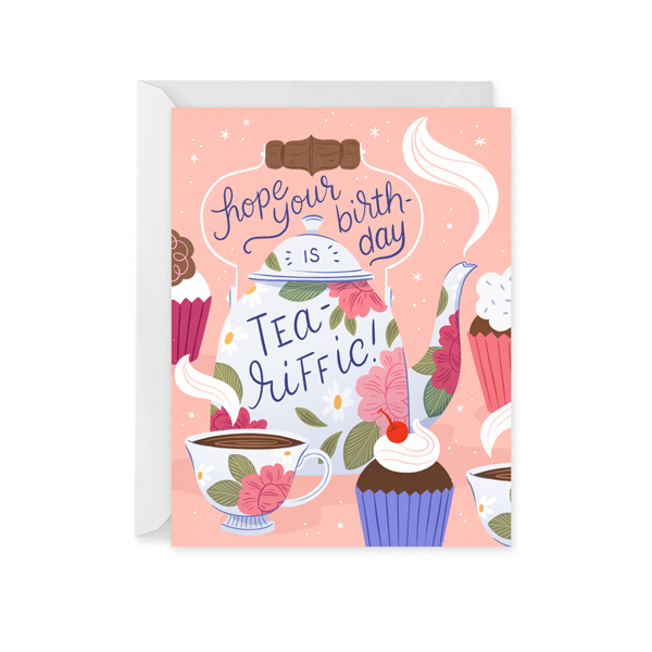 Tea-Riffic Birthday Card